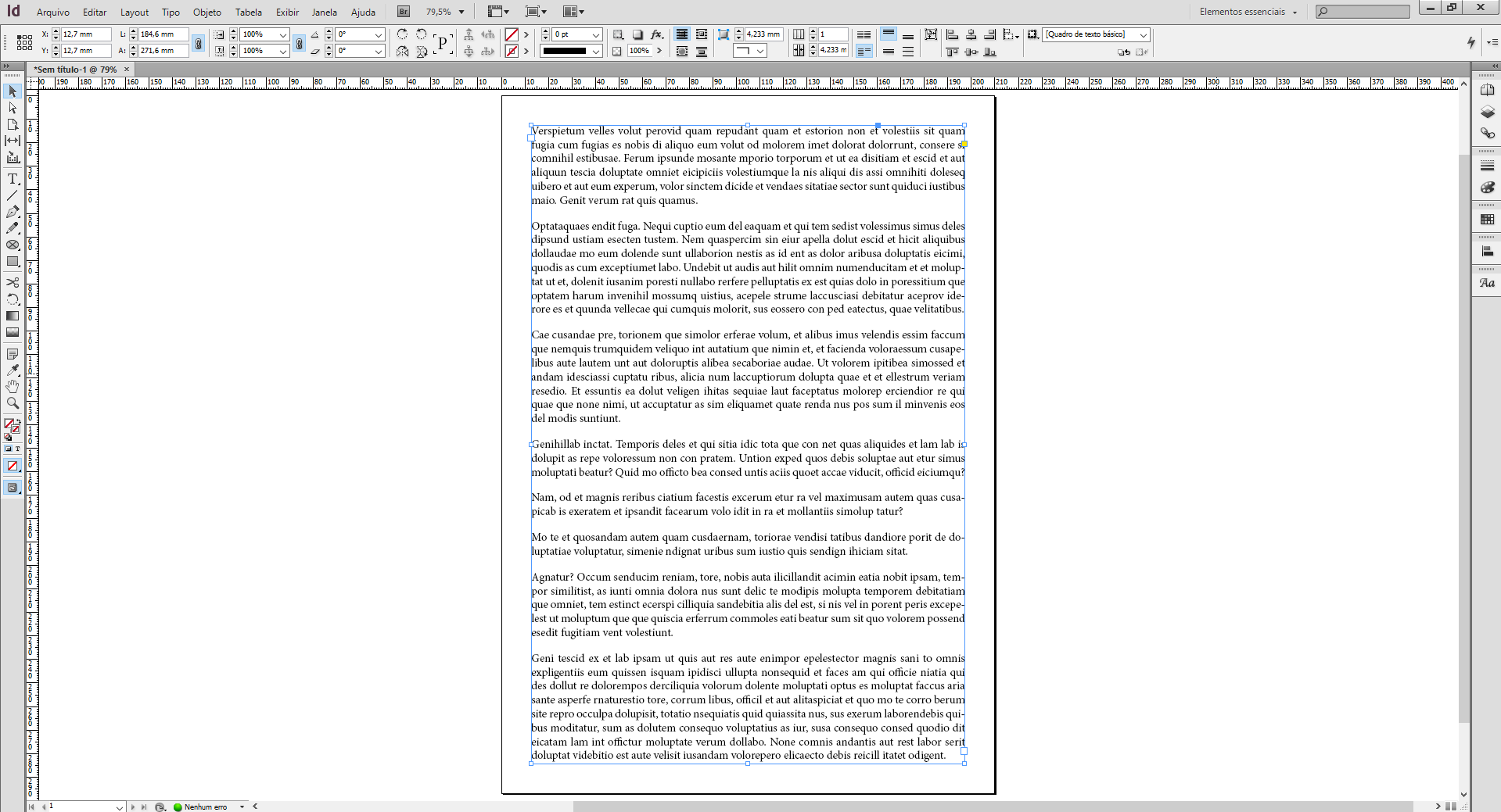 Convertendo em Curvas no InDesign Convertendo em Curvas no InDesign